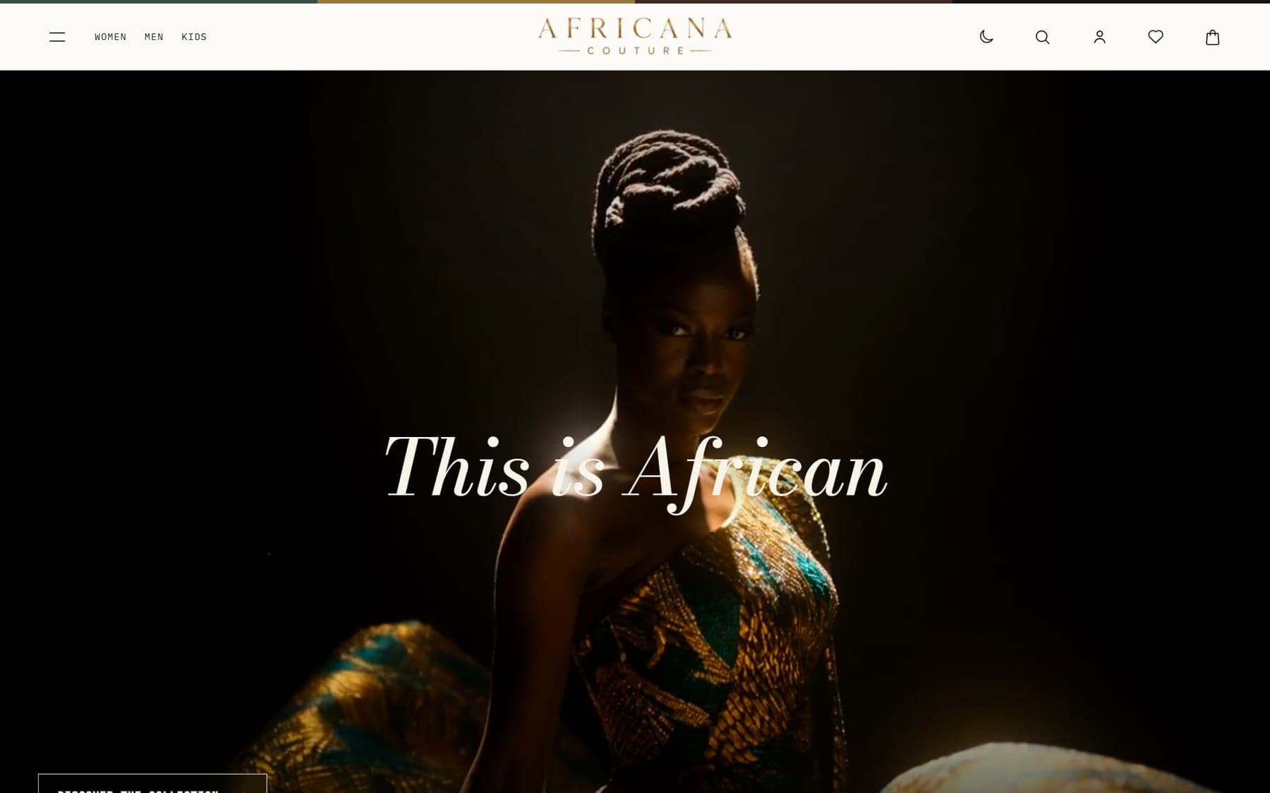 Africana Couture homepage